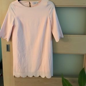 Light pink scalloped dress